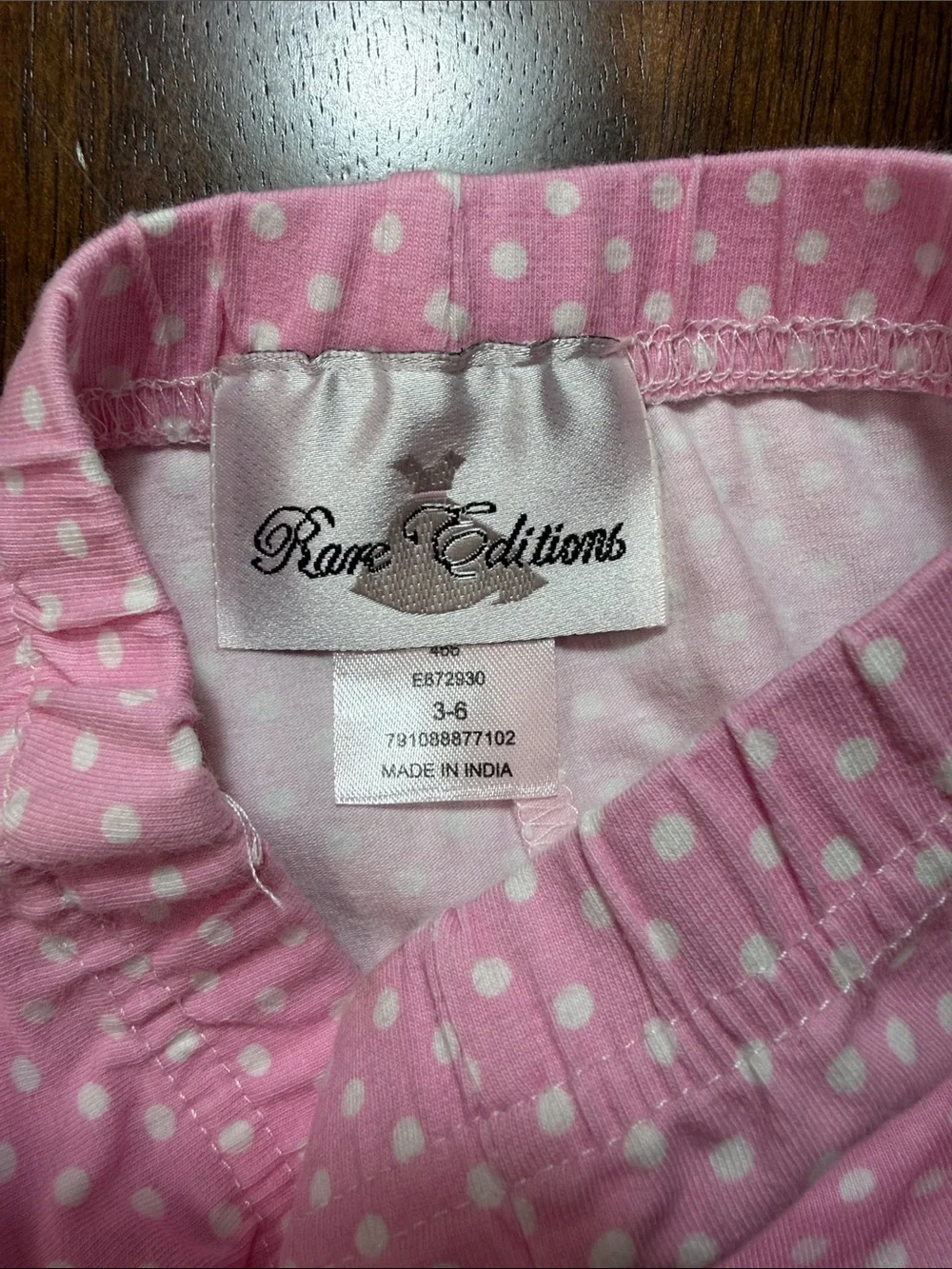 Rare Editions Pink & White Striped Ruffle Top with Polka Dot Pants